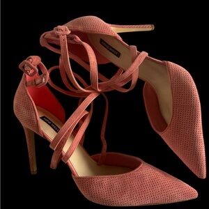 Nine West Pink Strappy Pumps. Size 12